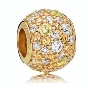 Pandora SHINE Golden pave mix charm.